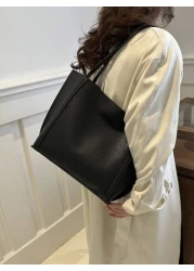 Large Capacity Shoulder Tote Bag Suitable For Shopping Wallet Purse Young Women College Students Beginners White Collar Very Suitable For Office University Work Business Commute Outdoor Activities Tra