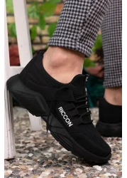 Riccon Unisex Black Sneaker0012072