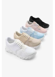 Marjin حذاء رياضي نسائي من Eva Sole Mesh Knit للجري والمشي رياضي Renvis Beige