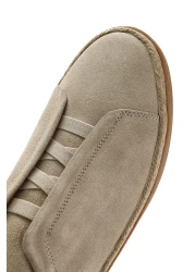 Derimod Men's Beige Suede Leather Sneaker 25Sfd631710