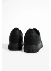 L.A Polo Thick Sole Black Men's Snekaer