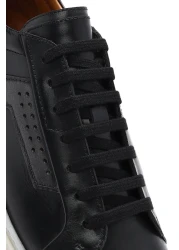 Derimod Men's Black Lace-Up Leather Sneaker 25Sfd 740418