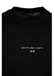  Collection تي شيرت أسود كبير الحجم مصنوع من القطن بنسبة 100% مطبوع عليه لعبة Game Over Back