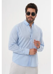 Catto Peak قميص رجالي عادي مطرز بنسبة 100% من القطن يسمح بمرور الهواء ويمتص العرق