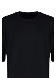  Collection Black Oversize Crew Neck Short Sleeve T-Shirt - TMNSS22TS0317