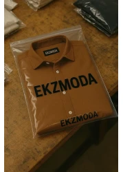 UTTBASİC قميص بني كبير الحجم مزخرف