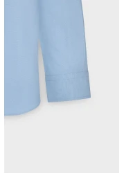 AC&Co / Altınyıldız Classics قميص أكسفورد أزرق بقصة ضيقة للرجال - سهل الكي، ياقة بأزرار، قطن