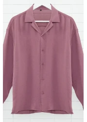  Collection قميص صيفي كبير الحجم من الكتان ذو طية صدر السترة - بلوم TMNSS23GO00053