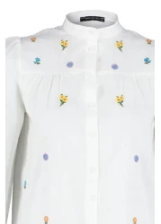  Collection Ecru Embroidery Detailed Regular Regular Fit Woven Shirt Twoss23Go00152
