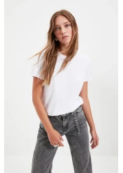  Collection حزمة من 2 تي شيرت محبوك مصنوع من القطن بنسبة 100% - رقبة دائرية، متعدد الألوان TWOSS20TS0141