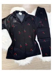 Pijamacs طقم بيجامة بيغاسوس بأكمام قصيرة وطبعة الكرز