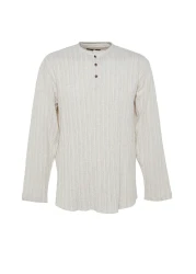  Collection Ecru Relaxed Fit Linen Content Shirt TMNSS23GO00121