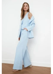  Collection Light Blue Wide Leg Pleated Trousers - Twoss21Pl0189