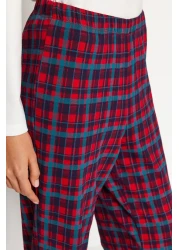  Collection طقم بيجامة منقوشة باللون الأبيض 100% من القطن - تفاصيل الجيب، THMAW24PT00228