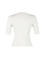  Collection بلوزة محبوكة قابلة للتمدد برقبة دائرية قابلة للتمدد من إكرو TWOSS23BZ00025