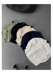 BYBASICMAN Beige Flame Long Sleeve Shirt Yp-5001