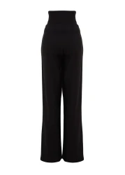  Collection Woven Black Corset Trousers - TPRSS23PL00033