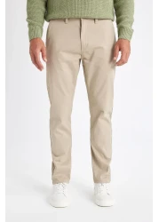 Defacto بنطال تشينو قماش بقصة عادية 4 جيوب قطن مرن مستقيم الساق C9440ax24au