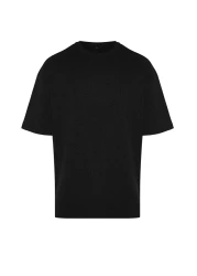  Collection Black Oversize Short Sleeve Basic T-Shirt Tmnss22Ts00049