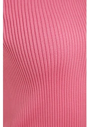  Collection Pink Single Sleeve Bow Detailed Knitwear Blouse Tprss22Bz0166