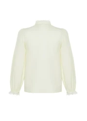  Collection Cotton Yellow Lace Detailed Shirt - Regular Fit TWOAW21GO0077