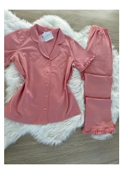 Pijamacs Turkmen Pajama Set with Cotton Sleeve - Sleeve and Leg Deal