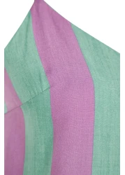  Collection Multicolor Striped Rope Strap Woven Pajama Set with Viscose Shorts Thmss23Pt00225