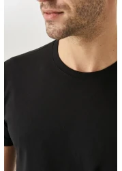 AC&Co / Altınyıldız Classics Men'sSlimFit Crew Neck 5-pieceBasicT-shirt Pack - 100% Cotton White Navy Black Khaki Gray