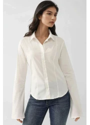 Hiccup قميص بأكمام طويلة وقصة ضيقة