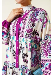 Bigdart فستان حجاب فيسكوز كريمي بلوم نسائي 2423