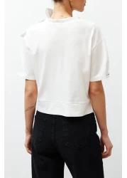 Edit by  White Leopard Halter Detailed Knitted T-Shirt TEDSS24TS00001