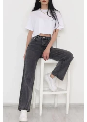 geenz manifacture Morcelo 90's Snow Wash Blue Lycra Super High Waist Loose Jeans Palazzo Trousers