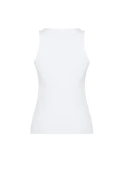  Collection White Recovery 2 Layers With Pad Inside Sports Bra Square Collar Knitted Sports Top/Blouse THMSS24BZ00002
