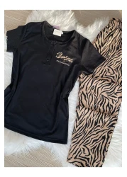 Pijamacs LEOPARD PATTERNED PEGASUS PAJAMAS SET