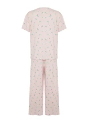  Collection Colorful Flower Patterned Knitted Pajamas Set - THMSS24PT00231
