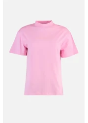  Collection Pink-White 2-Pack 100% Cotton Basic Stand-Up Collar Knitted T-Shirt TWOSS20TS1500