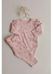 OhlalaKoala Rose Printed Ruffled Body Tights Set