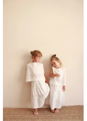 Oh La La Koala For Little Ones مجموعة الفتيات ذات الظهر المطرزة باللون الأبيض