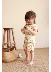 Oh La La Koala For Little Ones طقم قميص علوي وسفلي بطبعة ليمون