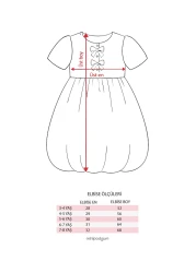 Minipodyum فستان بالون بإبزيم منقوش من القماش القطني للفتيات