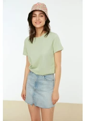  Collection تي شيرت وردي اللون مصنوع من القطن بنسبة 100% برقبة دائرية - TWOSS20TS0141