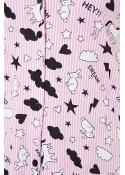  Collection Light Pink Leisure Pattern Cotton Pajamas Set - Thmss19Ip0037