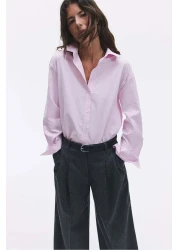 H&M قميص أكسفورد كبير الحجم