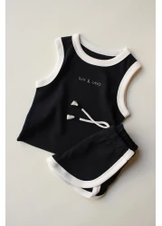 OhlalaKoala طقم شورت رياضي أسود للجنسين