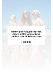 LOCCO فستان نسائي منقوش بأوراق الشجر باللون الأخضر