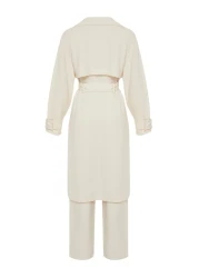  Modest بنطلون كيمونو بتفاصيل حجرية منسوجة من الأسفل طقم علوي TCTSS24US00024