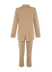  Modest Mink Blazer Jacket-Pants Woven Top and Bottom Set TCTAW23US00132