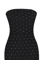  Collection Black Fitted Lined Shiny Stone Evening Dress Stylish Evening Dress Tprss23El00476