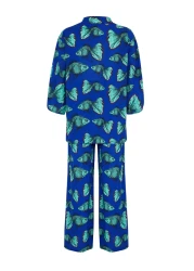  Collection 100% Cotton Fish Patterned Blouse and Pants Set - TBESS24AU00070