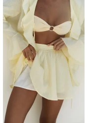 BOHEMAİ Aliza Yellow Shirt Shorts Set